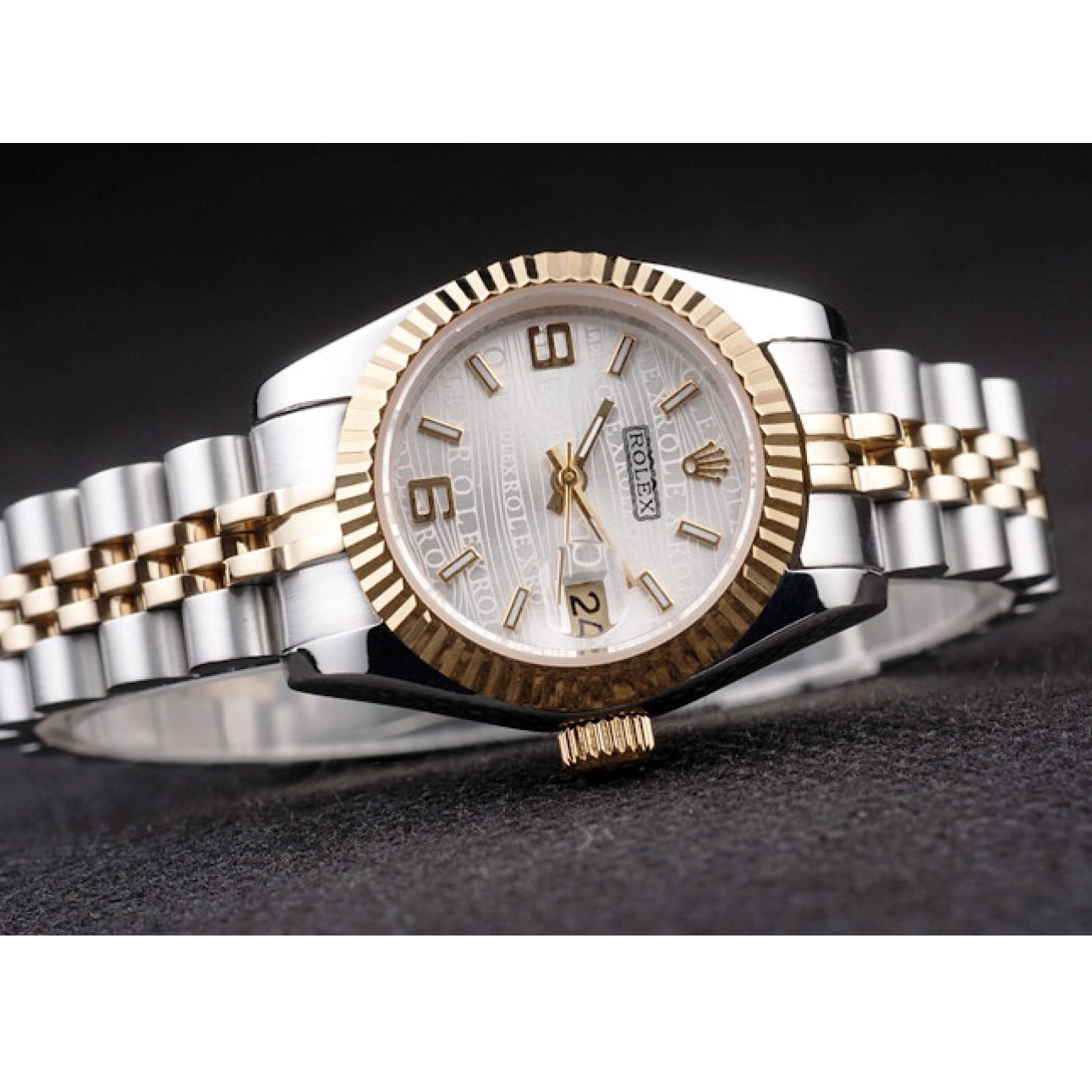 Aaa replica watch Stainless 98079 Tone Plated Rolex Datejust Two Steel Gold Yellow 0819